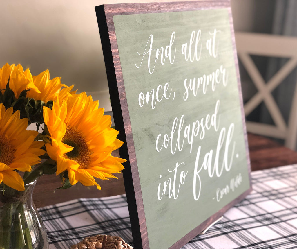 Handpainted Wooden Signs for Fall Decor