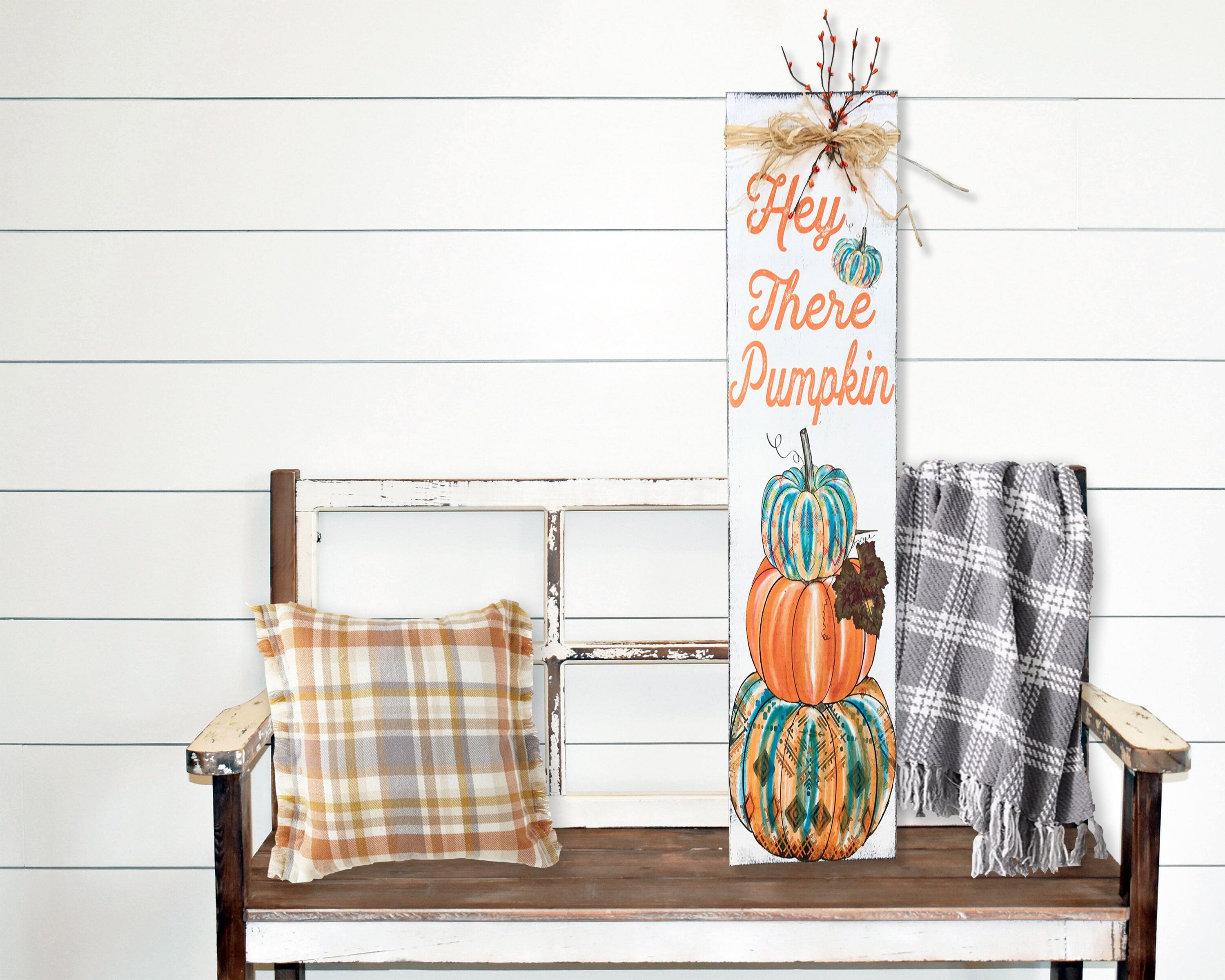 Hey There Pumpkin - Fall Porch Sign
