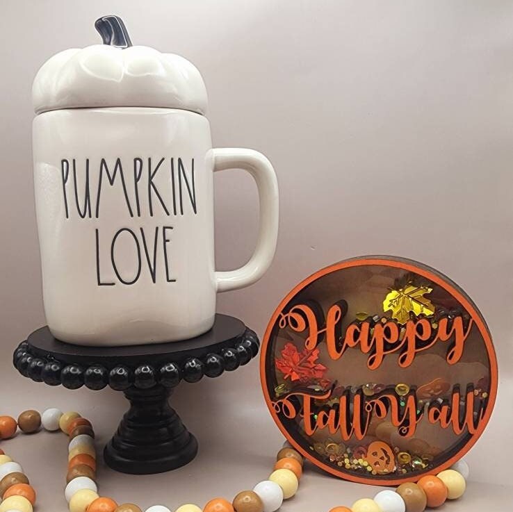 Fall Shaker Sign - Autumn Tiered Tray Décor