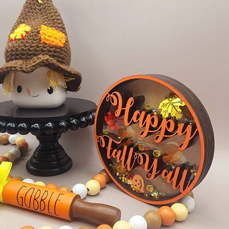 Fall Shaker Sign - Autumn Tiered Tray Décor