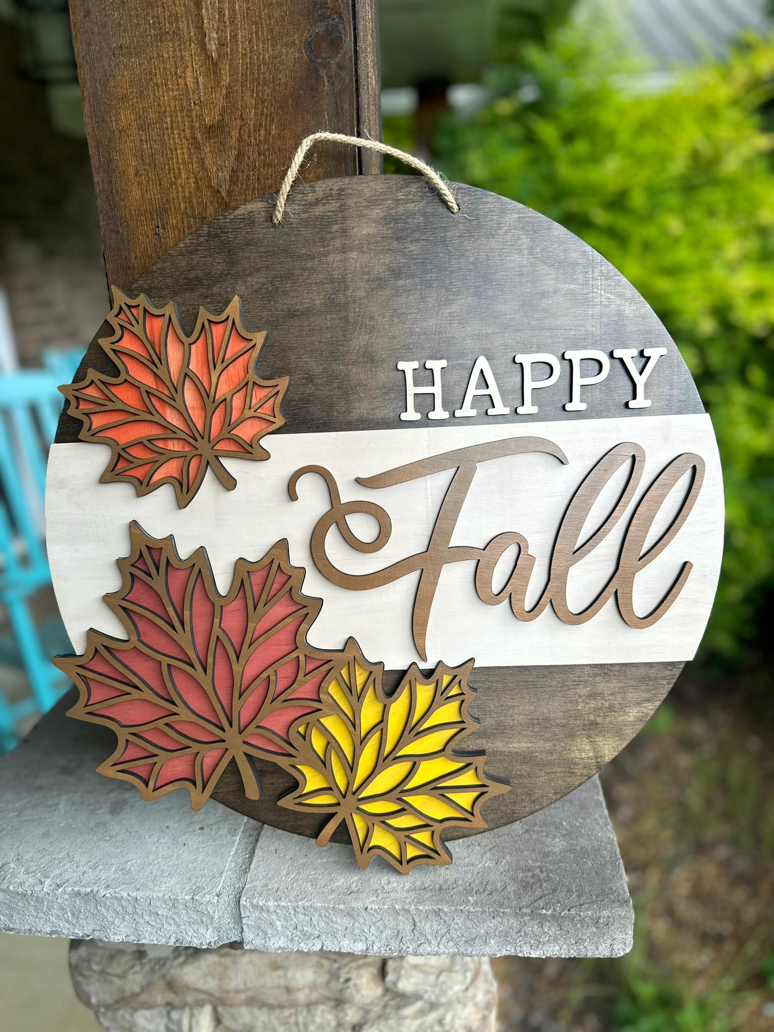 Happy Fall Door Hanger - Welcome Door Hanger